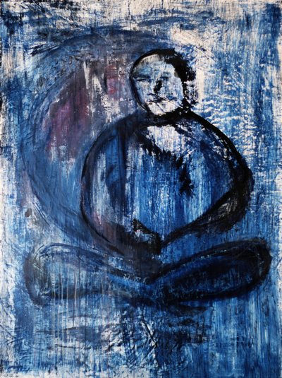 Abstract Blue Meditation by RodMacIver