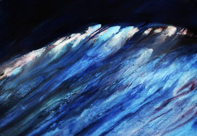 Crashing Deep Blue Wave by RodMacIver