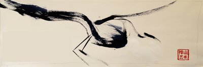 Graceful Ink Crane by RodMacIver