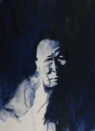Man In Blue Shadow by RodMacIver