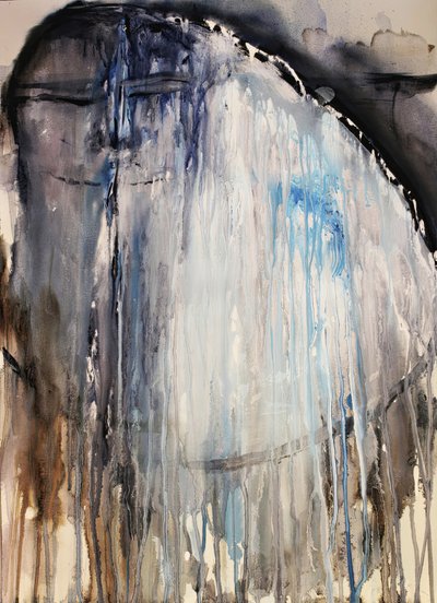 Melancholy Blue Figure by RodMacIver