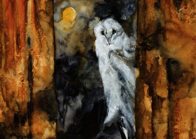 Moonlit Owl Embrace by RodMacIver