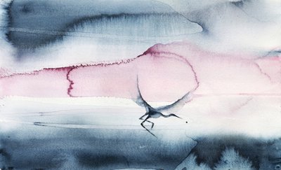 Pink Sky Bird Flight by RodMacIver