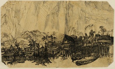 Exotic Landscape by Rodolphe Bresdin