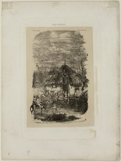 Farm Cottage, from Revue Fantaisiste by Rodolphe Bresdin
