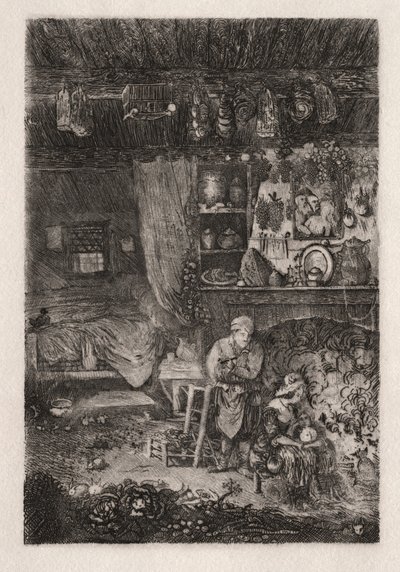 Flemish Interior, 1856-66 by Rodolphe Bresdin