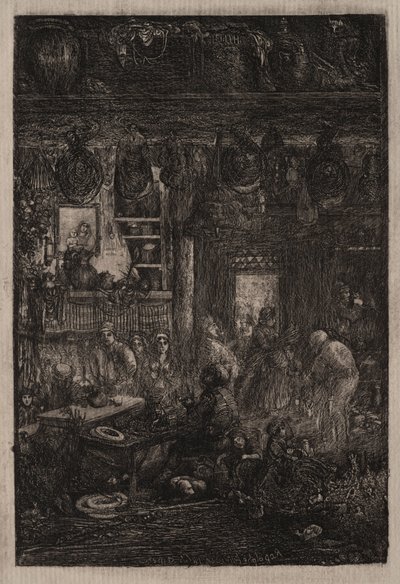 Moldavian Interior by Rodolphe Bresdin