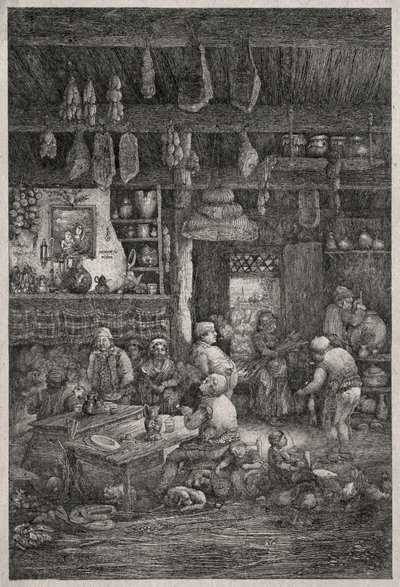Moldavian Interior by Rodolphe Bresdin