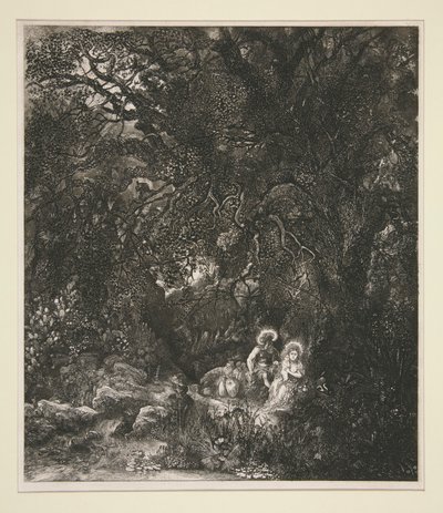 Rest on the Flight into Egypt by Rodolphe Bresdin