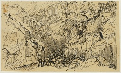 Troops in the Pass by Rodolphe Bresdin