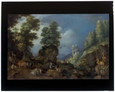 A Rocky Landscape with Animals by Roelandt Jacobsz. Savery