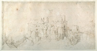 A castle on a crag by Roelandt Jacobsz. Savery
