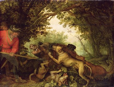 Boar Hunt, 1611 by Roelandt Jacobsz. Savery