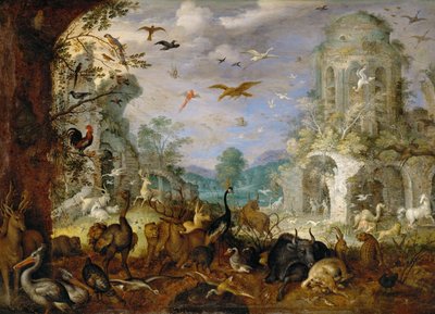 Landscape with animals by Roelandt Jacobsz. Savery