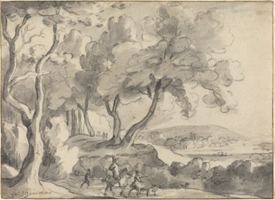 Horseman and Attendants at the Edge of a Wood by Roelant Roghman