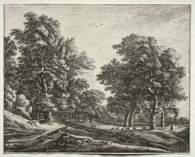 Six Views in the Wood of the Hague: Goats Under the Trees by Roelant Roghman