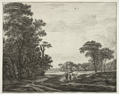 Six views in the Wood of the Hague: Plate 2 by Roelant Roghman
