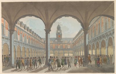 Stock Exchange in Amsterdam, ca. 1825 by Roelof van der Meulen
