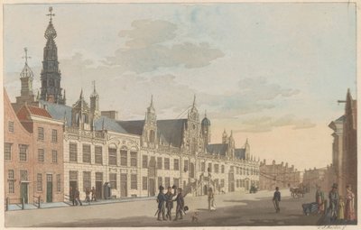Breestraat in Leiden, ca. 1825 by Roelof van der Meulen