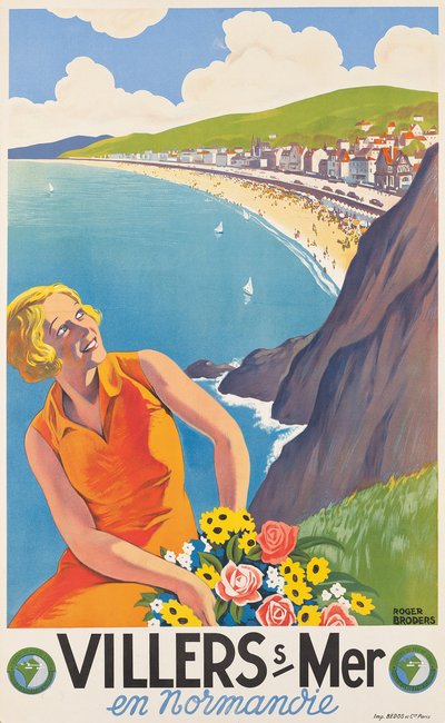 Advertising poster for Villers-sur-Mer, c. 1930 by Roger Broders