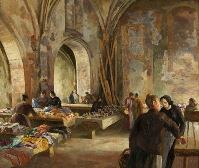 Market in a Disused Church in France by Roger Eliot Fry