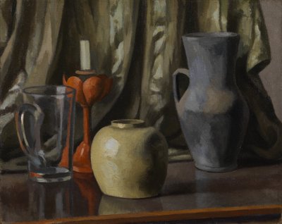 Still Life with Candle and Earthenware Pots by Roger Eliot Fry