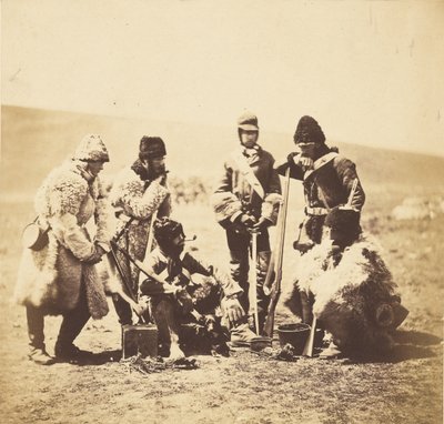 Capt. Pechell & Men of the 77th Regiment - Winter Dress by Roger Fenton