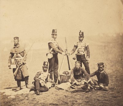English Infantry Piling Arms by Roger Fenton