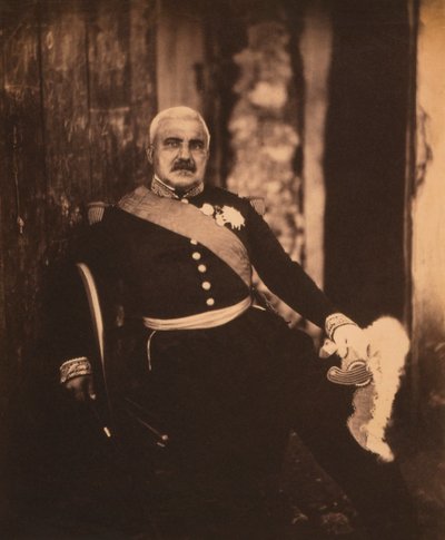 French Marshal Aimable-Jean-Jacques Pelissier, Seated Portrait Wearing Uniform, Crimean War, Crimea, Ukraine by Roger Fenton