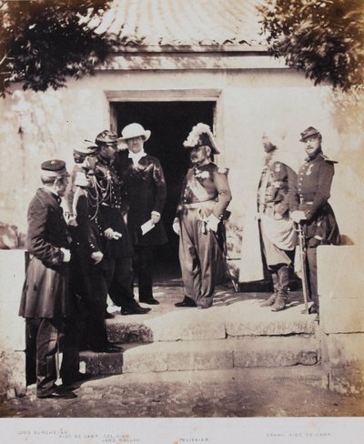 Group at Headquarters, from an Album of 52 Photographs Associated with the Crimean War by Roger Fenton