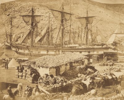 Harbour of Balaklava, The Cattle Pier by Roger Fenton