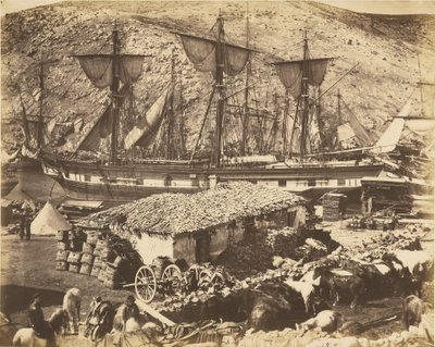Harbour of Balaklava, the Cattle Pier by Roger Fenton
