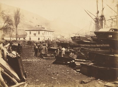 Landing Place, Ordnance Wharf, Balaklava by Roger Fenton