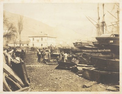 Landing Place, Ordnance Wharf, Balaklava by Roger Fenton