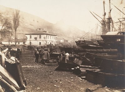 Landing Place, Ordnance Wharf, Balaklava by Roger Fenton