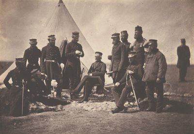 Lieutenant General Sir J. L. Pennefather and Staff by Roger Fenton