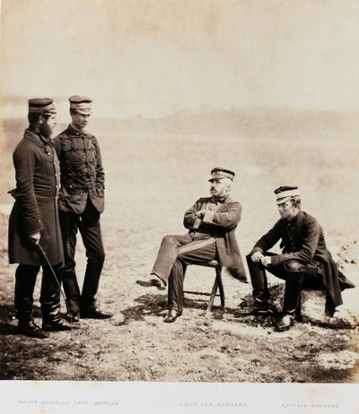 Major-General Henry William Barnard and Staff, from an Album of 52 Photographs Associated with the Crimean War, 1855 by Roger Fenton