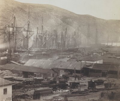 Railway Sheds and Workshops, Balaklava by Roger Fenton