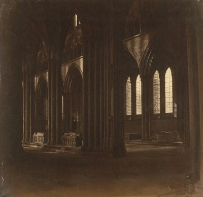 Salisbury Cathedral - The Nave, from the South Transept, 1858 by Roger Fenton