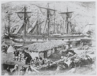 The cattle pier in the harbour of Balaklava by Roger Fenton