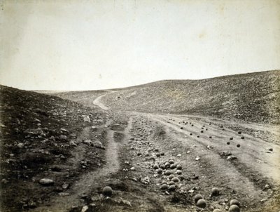 Valley of the Shadow of Death, Crimea by Roger Fenton