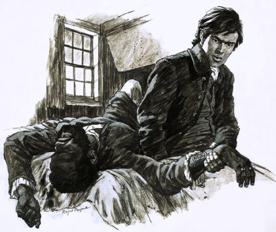 An Unknown Enemy, Illustration from the Serial The Mark of the Pentagram by Roger Payne