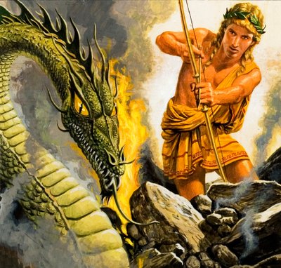 Apollo slaying Python by Roger Payne