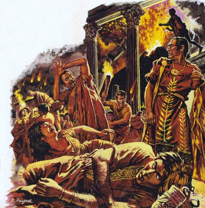 Pompeii During the Eruption of Vesuvius by Roger Payne