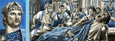 Portrait of Nero and Nero Watching the Death of Britannicus by Roger Payne