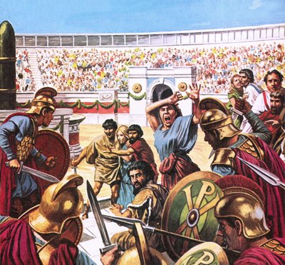 Slaughter in the Hippodrome at Constantinople in AD 532 by Roger Payne