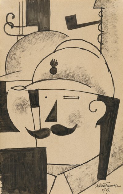 Two Helmeted Infantrymen by Roger de La Fresnaye