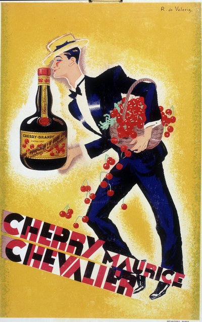 Advertising Poster for the Cherry Maurice Chevalier - Illustration by Roger de Valerio by Roger de Valerio
