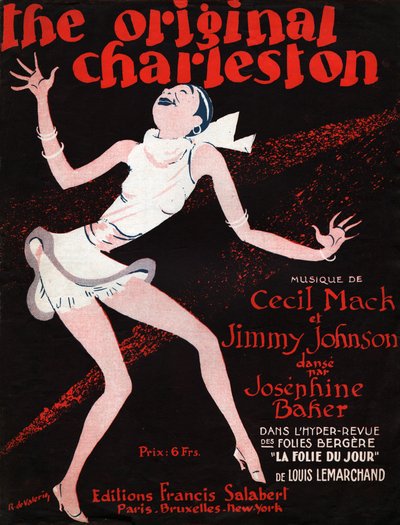 Josephine Baker in the magazine “La Folie du Jour”. 1927 by Roger de Valerio