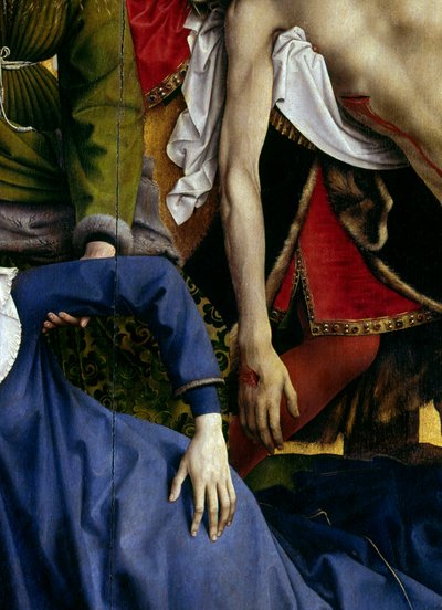 Deposition or descent of the cross (detail). Rogier Altarpiece by Rogier van der Weyden (1435) by Rogier van der Weyden